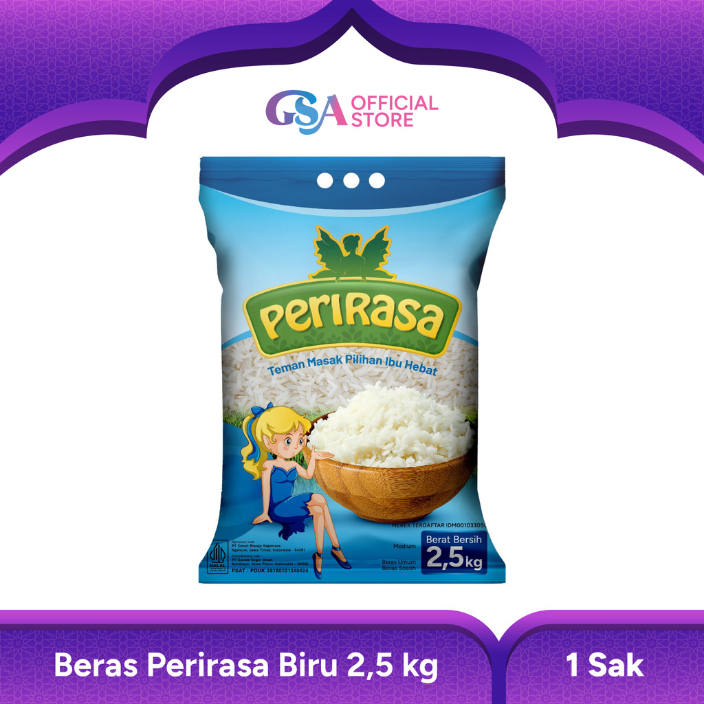 

Beras Zakat Perirasa Biru 2.5 Kg Pulen Medium