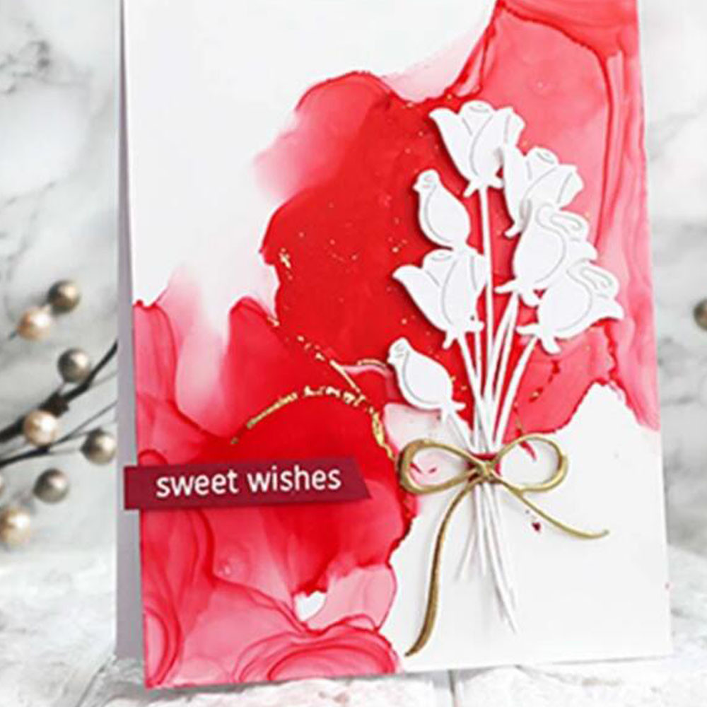 

Tulips Flowers Metal Cutting Dies Stencils For DIY Scrapbooking Decorative Embossing Handcraft Die Template