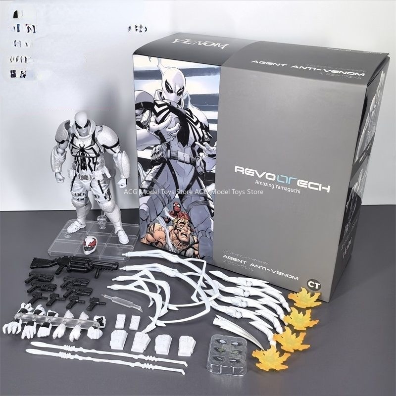 In Stock CT Toys Spider Man SHF KO Revoltech Amazing Yamaguchi Agent Anti Venom Spider Man Venom Ani