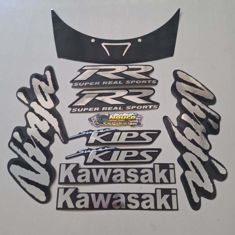 striping kawasaki ninja rr old 2007 2008 hitam stiker motor list body standar
