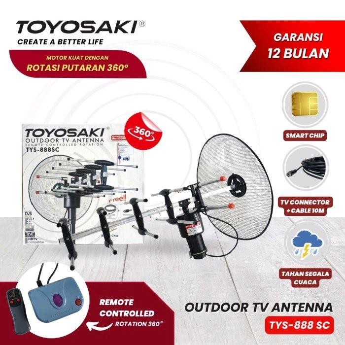 Antena Toyosaki TYS 888 SC Antena TV Digital Remot Booster Kabel