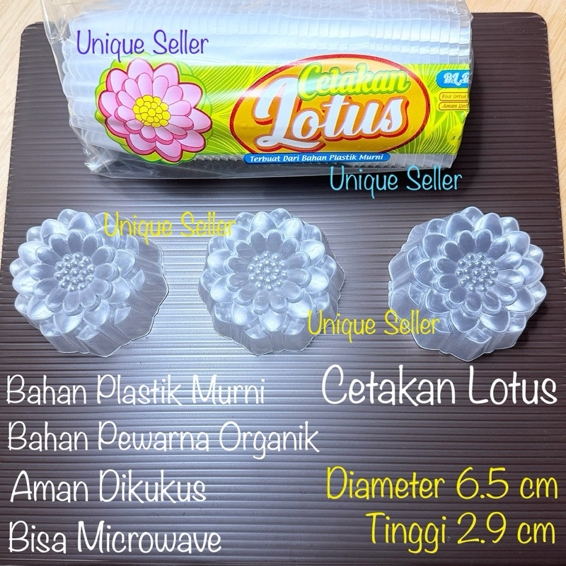 3Lusin Cetakan Kue Lotus 6.5 cm Plastik Cetakan Putu Ayu Bolu Jelly Puding Bunga Teratai Lotus BL