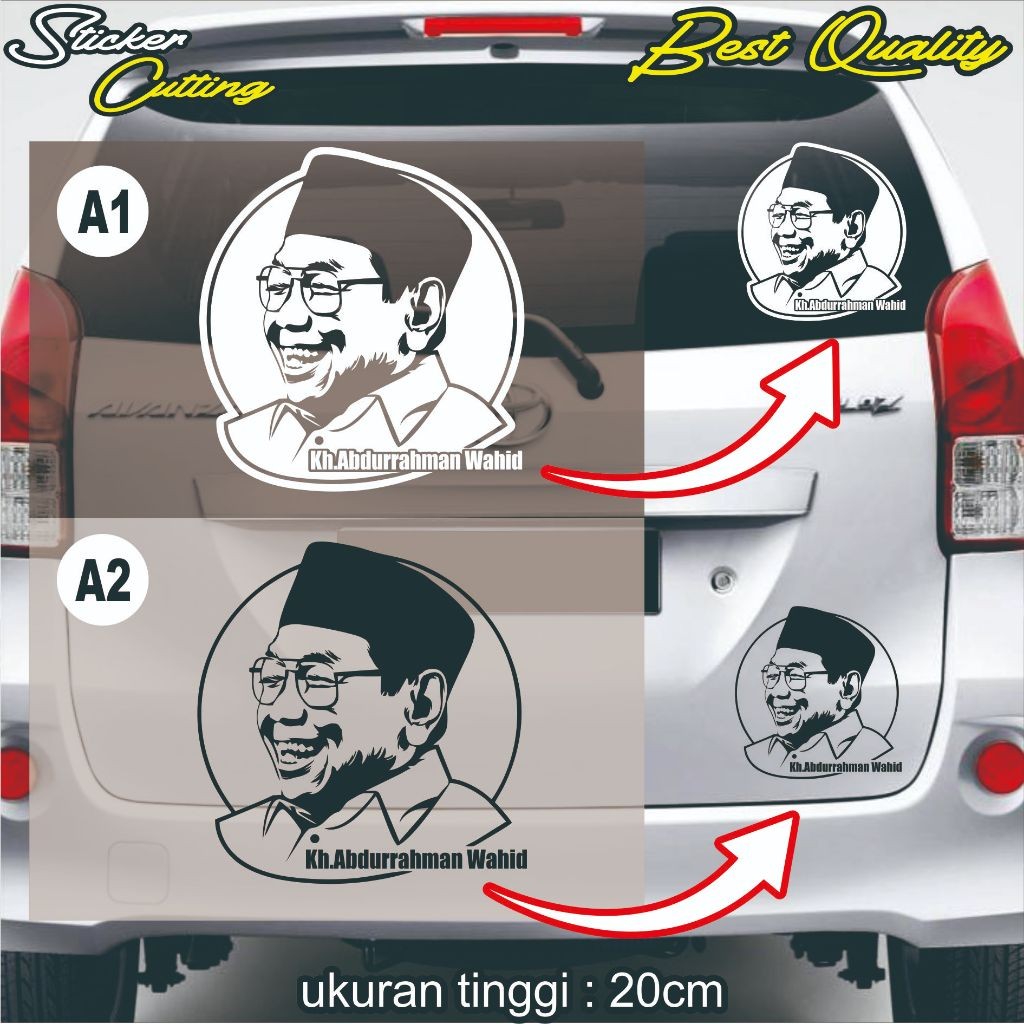 stiker cutting sketsa wajah GUS DUR
