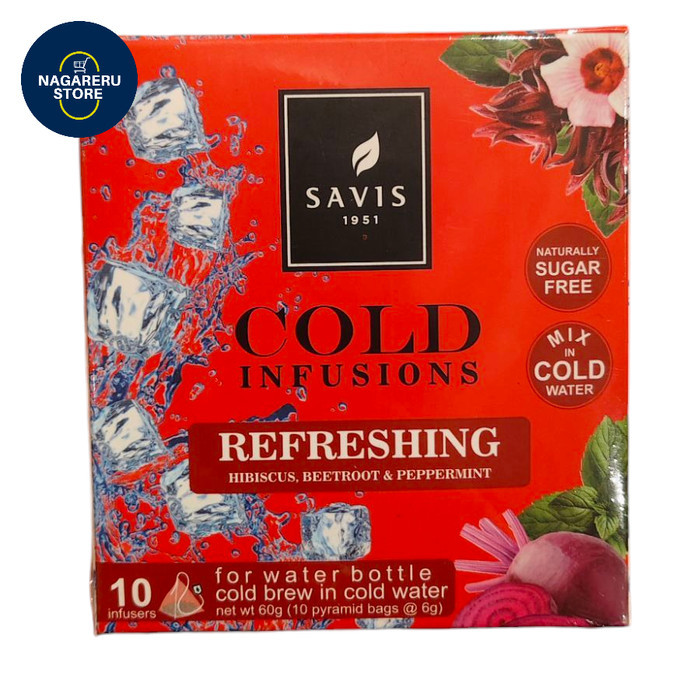 

Savis 1951 cold infusions refreshing hibiscus, beetroot and peppermint 60gr