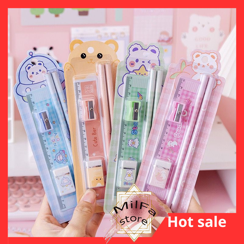 

MF400 Set Alat Tulis Anak 5 in 1 Alat Tulis Stationery Sekolah