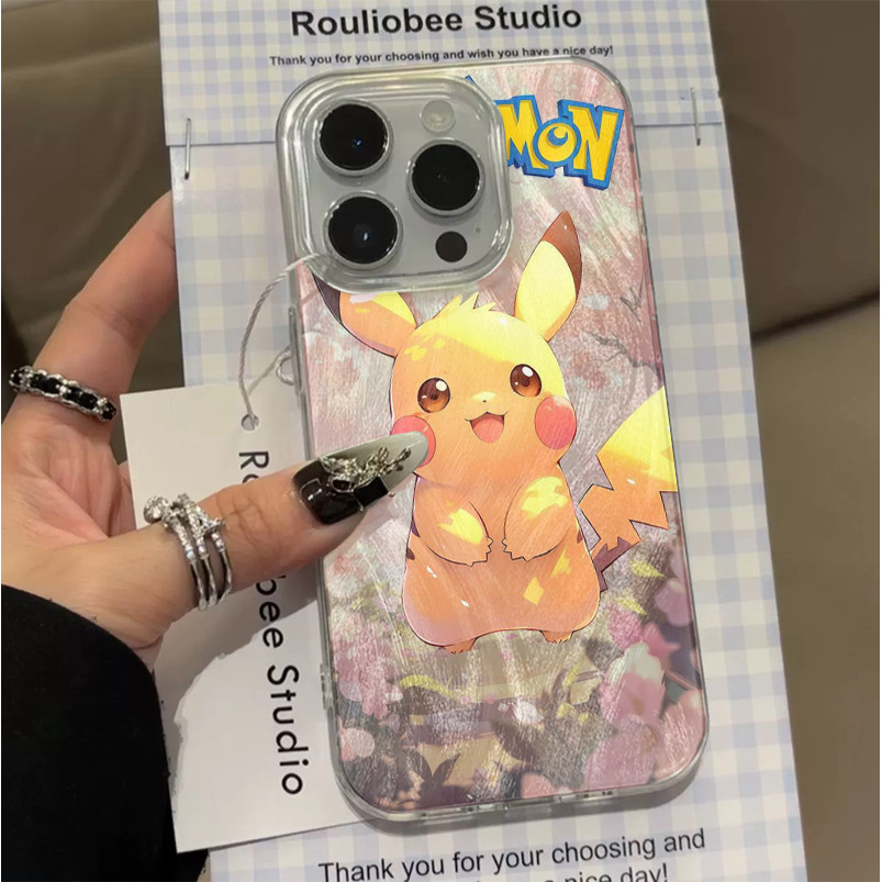 Casing Pikachu yang lucu TPU Samsung IPhone OPPO VIVO Samsung a15 a55 s24 s25 ultra a02 a03 a04 a05 