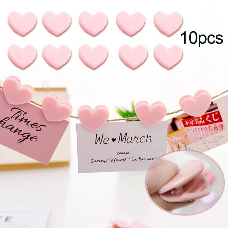 

5/10pcs Pink Plastic Utility Paper Clip Memo Photo Clips Hanging Artwork Dorm Wall LED String Lights Clips Wedding Decorations