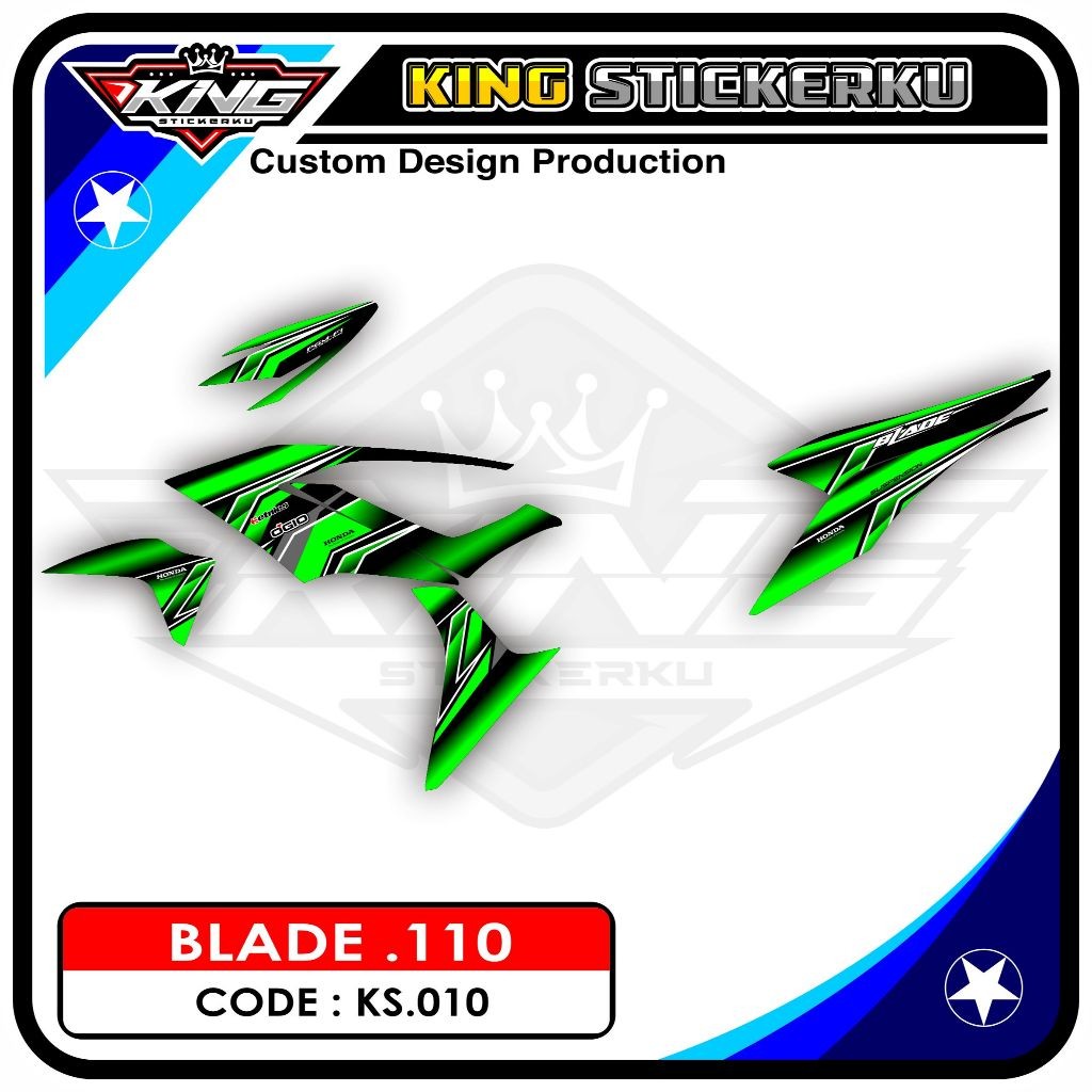 Stiker Striping Variasi Blade 110 - Sticker Striping Motor Variasi Blade 110 Desain Racing