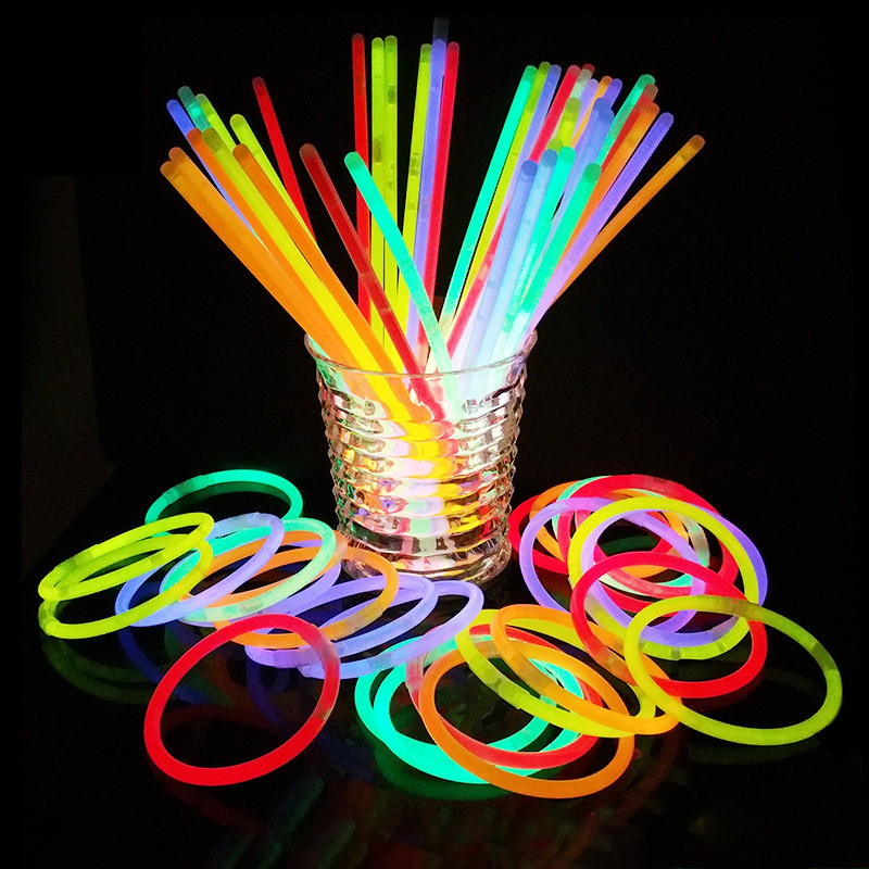 50/100Pcs Glow Stick Fluorescent Stick Neon Necklace Bracelets Party Light Stick For Wedd Festive Co