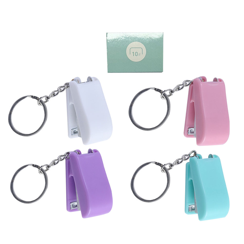 

Scrapbook Keychain Stapler Portable Punch Hole Student Gifts Pendant Binding Tool
