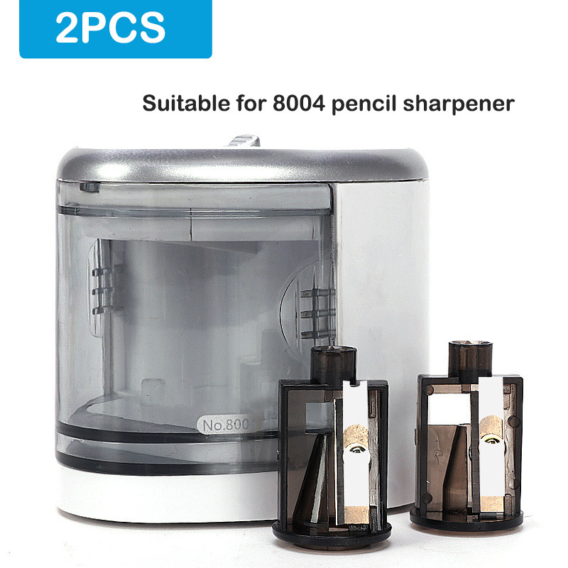 

2PCS Multifunctional Automatic Two-hole Electric Switch Pencil Sharpener Spare Blades Home Office Pencils Art Drawing Supplies