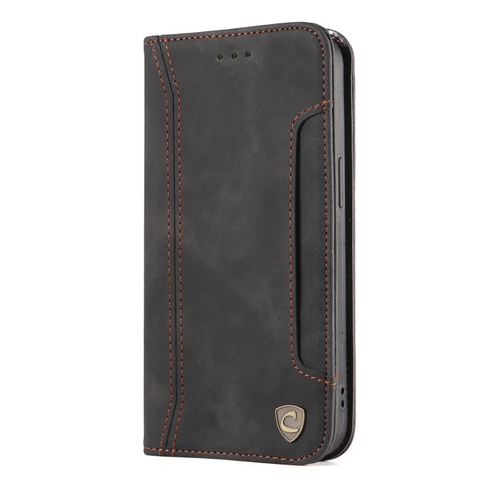 Case hp vivo x200 x200pro C001 CASEON FLIP WALLET CARD SLOT LEATHER CASE - Black, x200