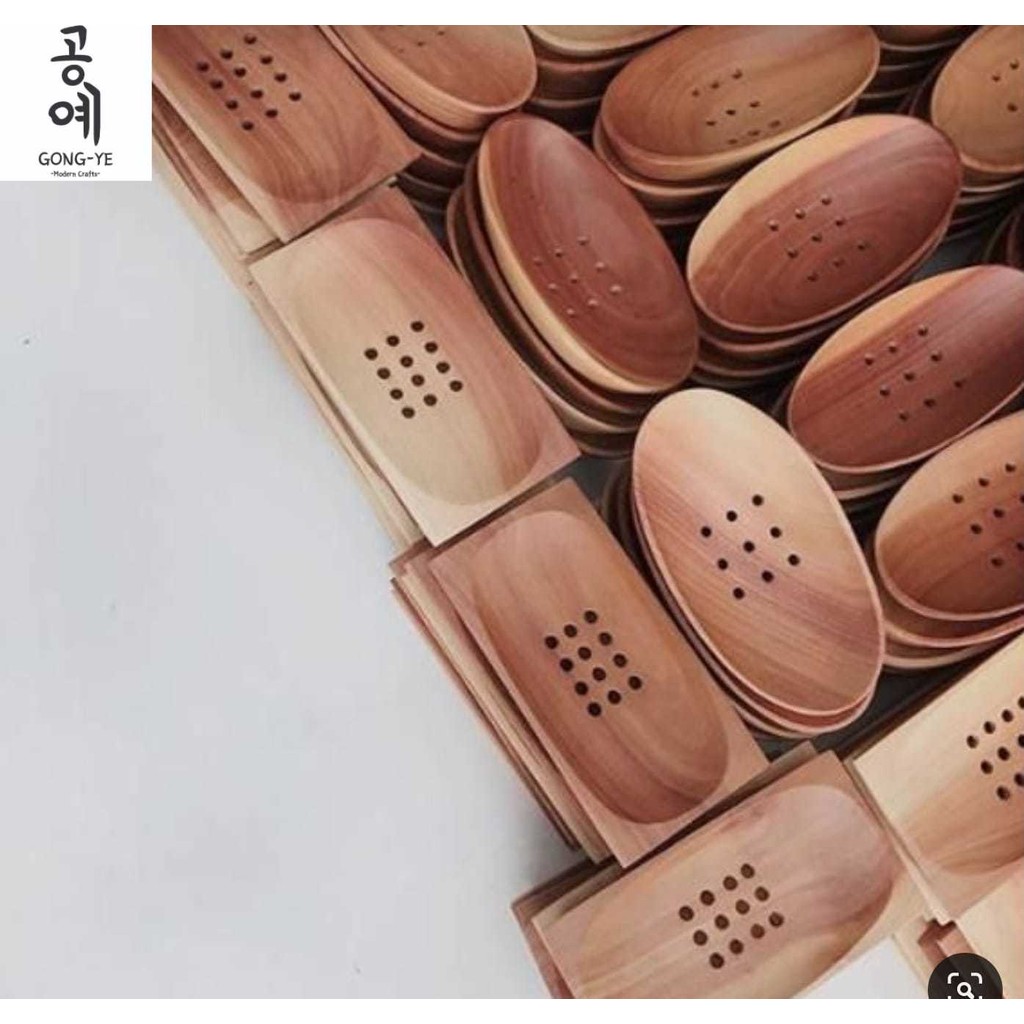 Wadah Sabun Batang Bahan Kayu Jati 8 x 12,5 Cm Pelengkap Hampers