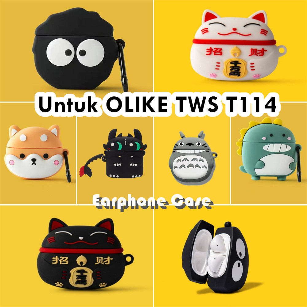 Discount Untuk OLIKE TWS T114 Case Trendi Kartun Soft Silicone Earphone Case NO.2