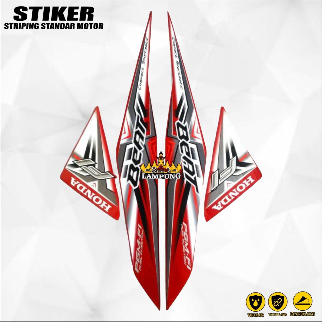 STIKER STRIPING MOTOR BEAT F1 2015 LIS LES BODY MOTOR BEAT F1 2015 STANDAR