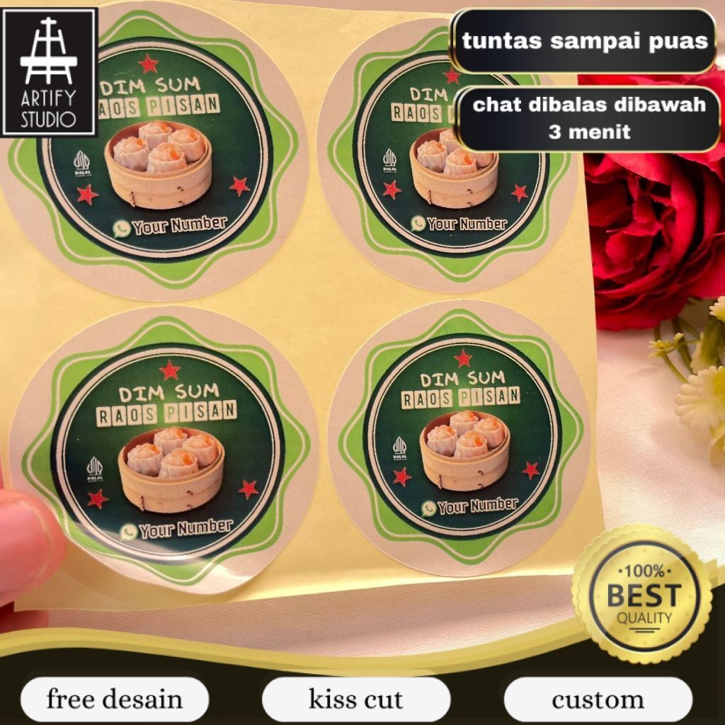 

Artify Sticker Print Label Makanan Dimsum Stiker Edisi Dim Sum Bentuk Bulat Chromo Uk.Kecil 2-4