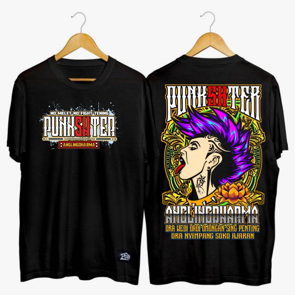 T-Shirt Kaos Baju skena cowok Punkshter 3 Atasan Baju Modis CETAK Tren