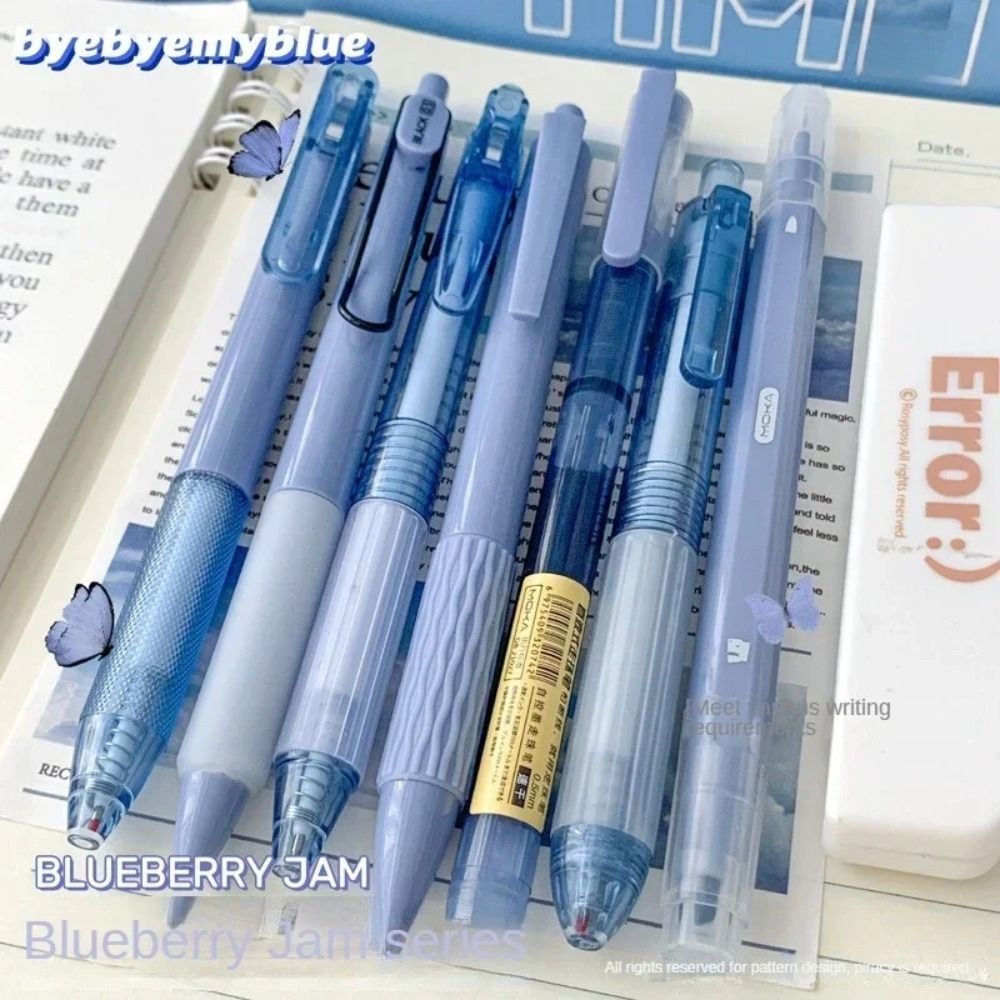 

7Pcs/Set High Quality Quick-Drying Ink Gel Pen Student Specific Gift Highlighter Pen Set ST Tip Stationery Pen Set School Office