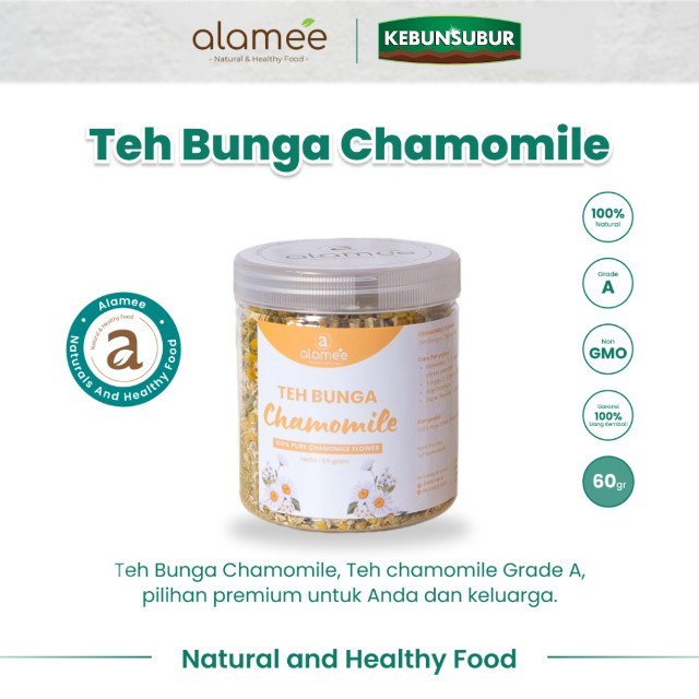 

ALAMEE Teh Chamomile Kering Camomile Tea Flower Bunga Kamomile Dried Flower Organik Premium kebunsubur