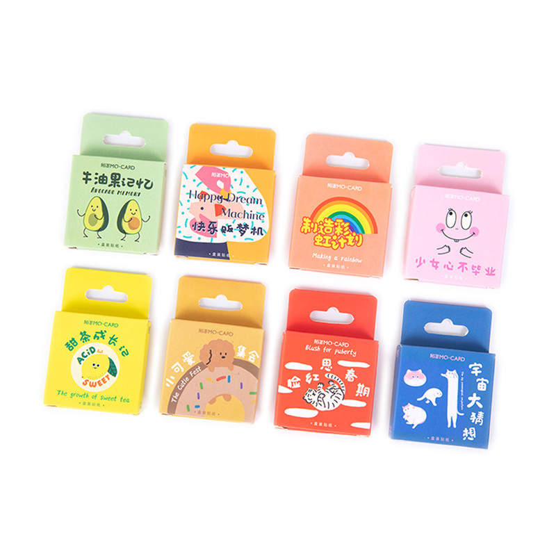 

Cute Cartoon Stickers 46pcs Boxed Sticker Aesthetic Decorative Ablum Diary Stickers For Children Stationery Stickers