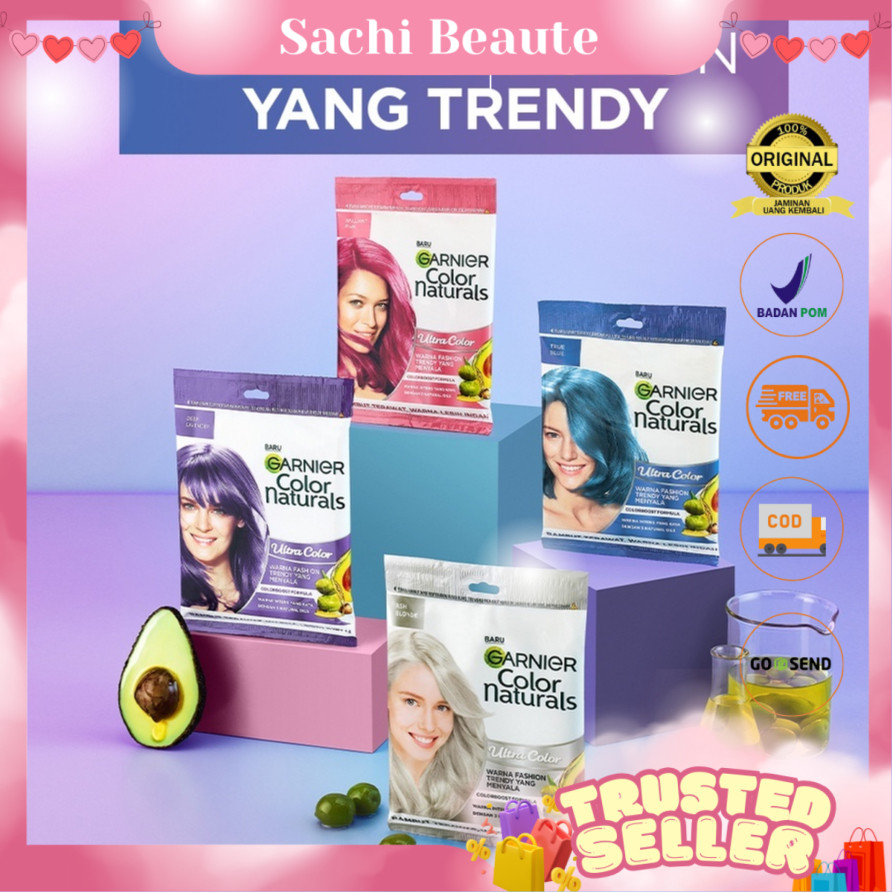 Garnier Hair Color Natural Pastel Sachet | Garnier Bleaching Ash Blonde | Blue | Pink