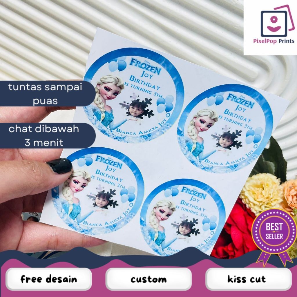 

Opikapip Sticker Undangan Ulang Tahun Anak Label Stiker Happy Birthday Bahan Vinyl Anti Air