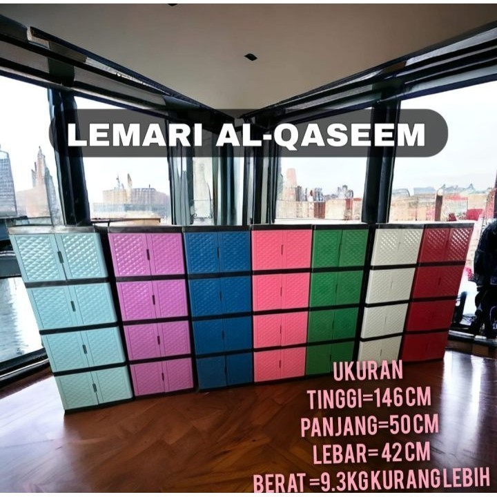 (Toserba 777) Lemari Al Qaseem Lemar Plastik 4 Tingkat Promo Termurah / lemari tri J susun 4 / lemar
