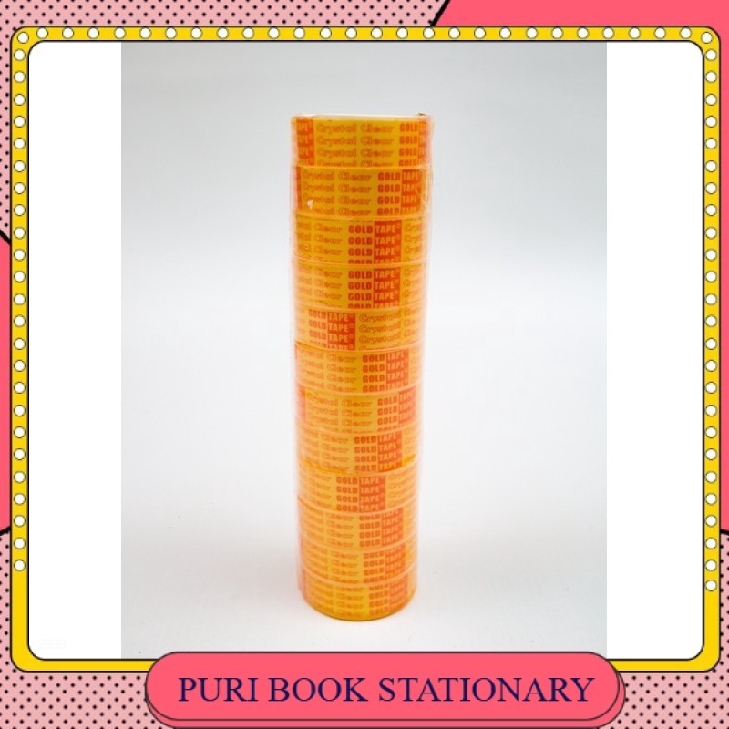 

Gold Tape Isolasi Kecil Bening (12pcs)