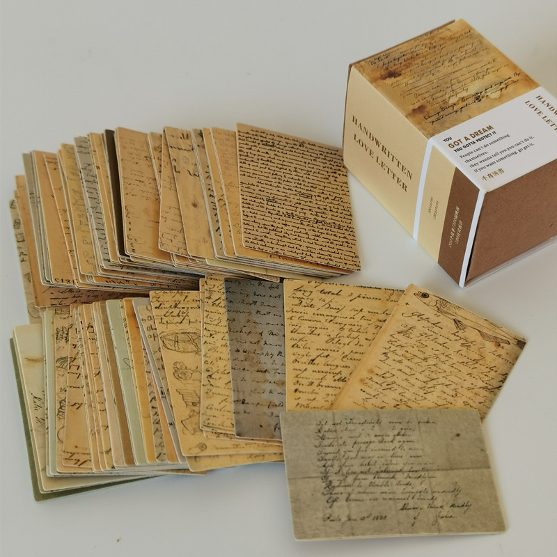 

100Pcs Vintage Book Collection Kraft Paper Mini Card Postcard Letter Envelope DIY Decoration LOMO Cards Scrapbooking Journaling