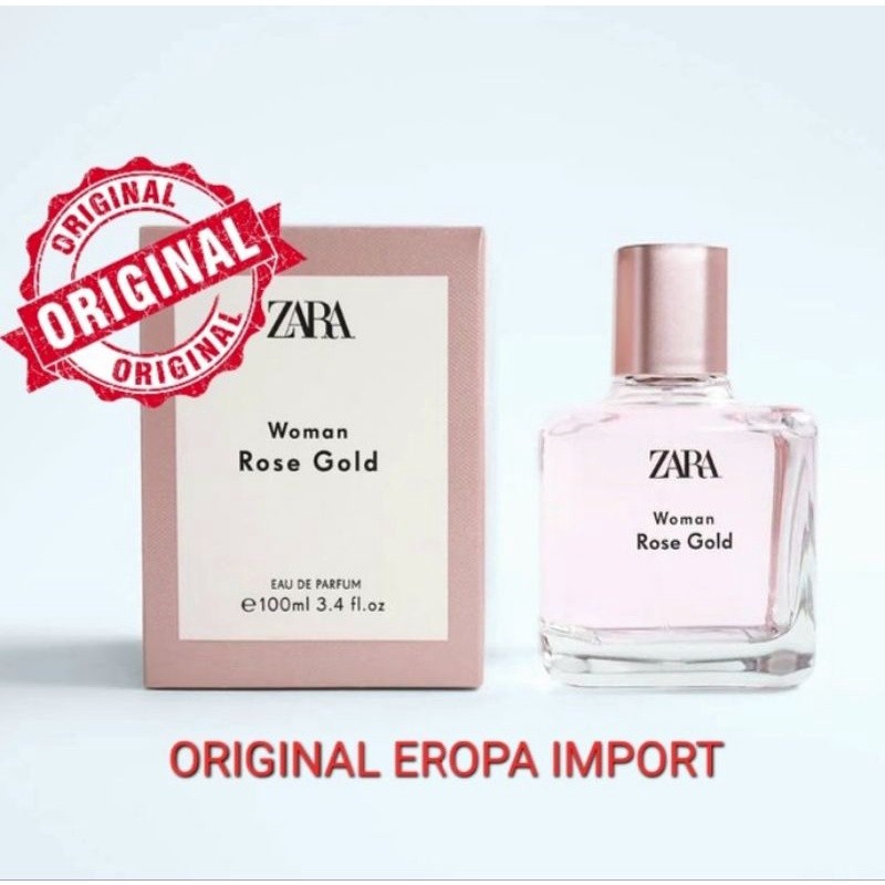 ZARA ROSE GOLD 100ml (100%ORIGINAL) ORI RIJECT NON BOX EROPA