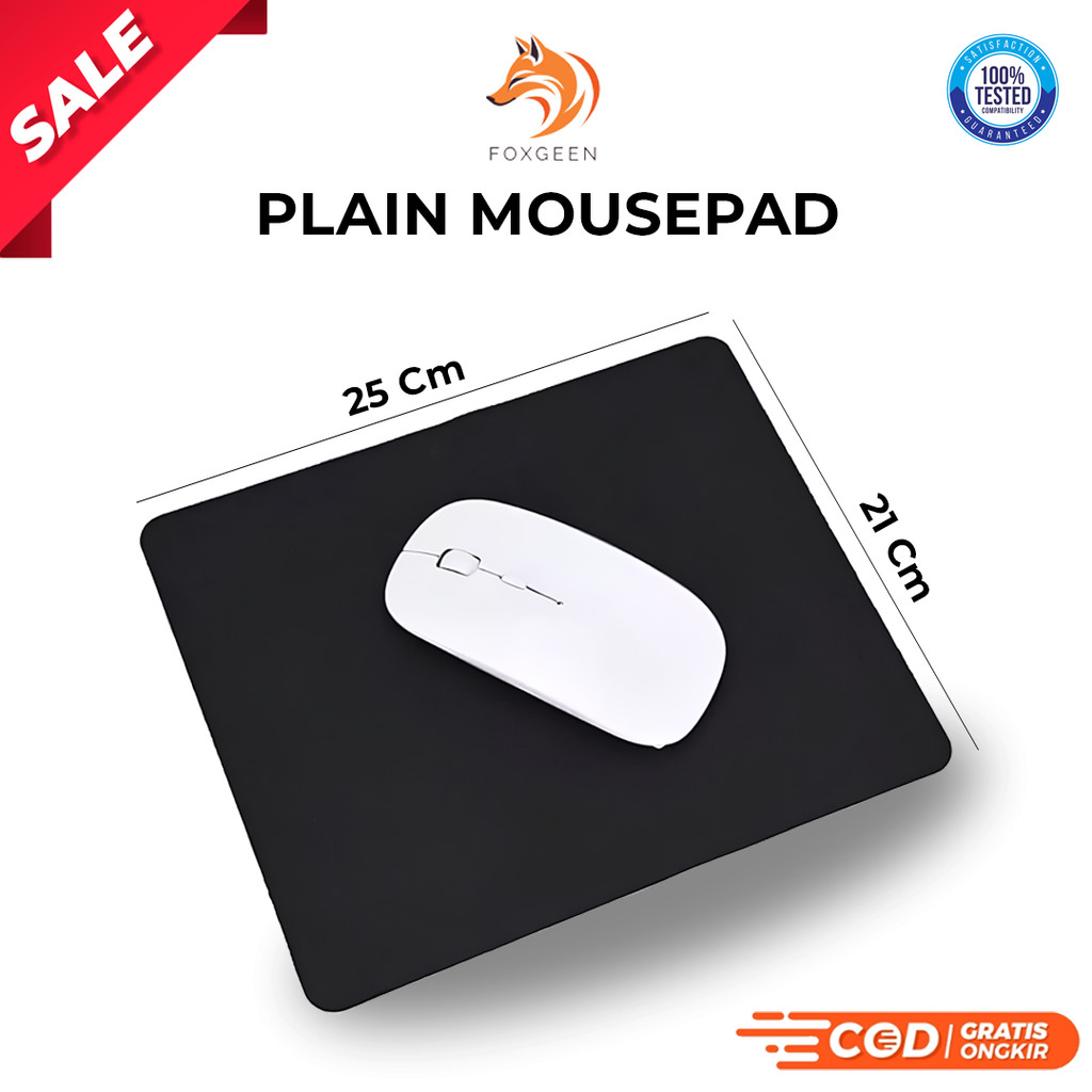 Mousepad Hitam - Mousepad polos hitam - Mousepad hitam kecil - Mousepad Hitam Polos