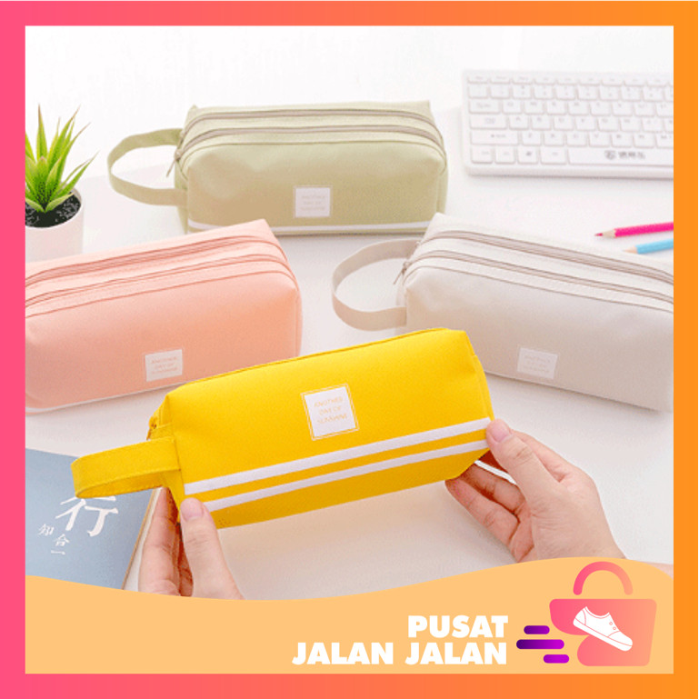 

PJJ - S5943 Kotak Pensil Dan Stationery Dual Zipper / Tempat Alat Tulis Perlengkapan Sekolah 2 Sisi / Kotak Pensil 2 Pouch