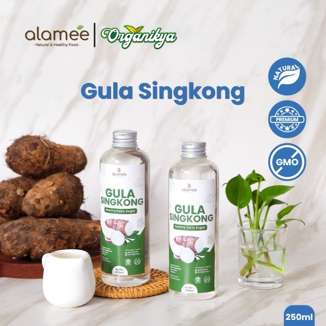 

ALAMEE Gula Singkong Ketela Organik Cair Asli Rendah Kalori Pemanis Sweetener Fructose Gluten Free organikya