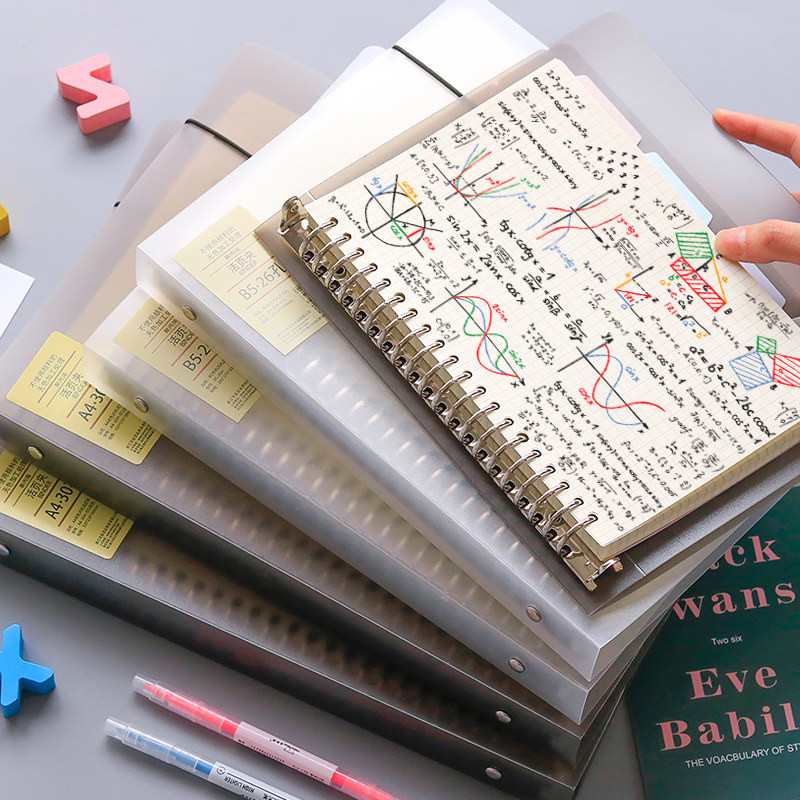 

【Dotding】Buku Catatan Estetika A4/B5/A5 Binder Transparan Hitam Putih 60 Lembar Kosong/Garis/Grid/Cornell/Burik Perlengkapan Alat Tulis Kantor Sekolah L047