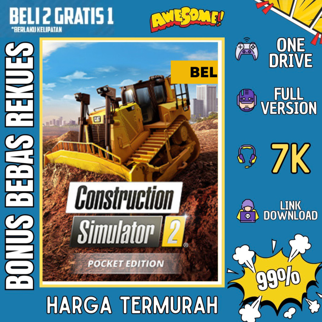 CONSTRUCTION SIMULATOR 2 US POCKET EDITION - GAME PC - GAME LAPTOP - PC GAMES - BELI 2 GRATIS 1 - OR