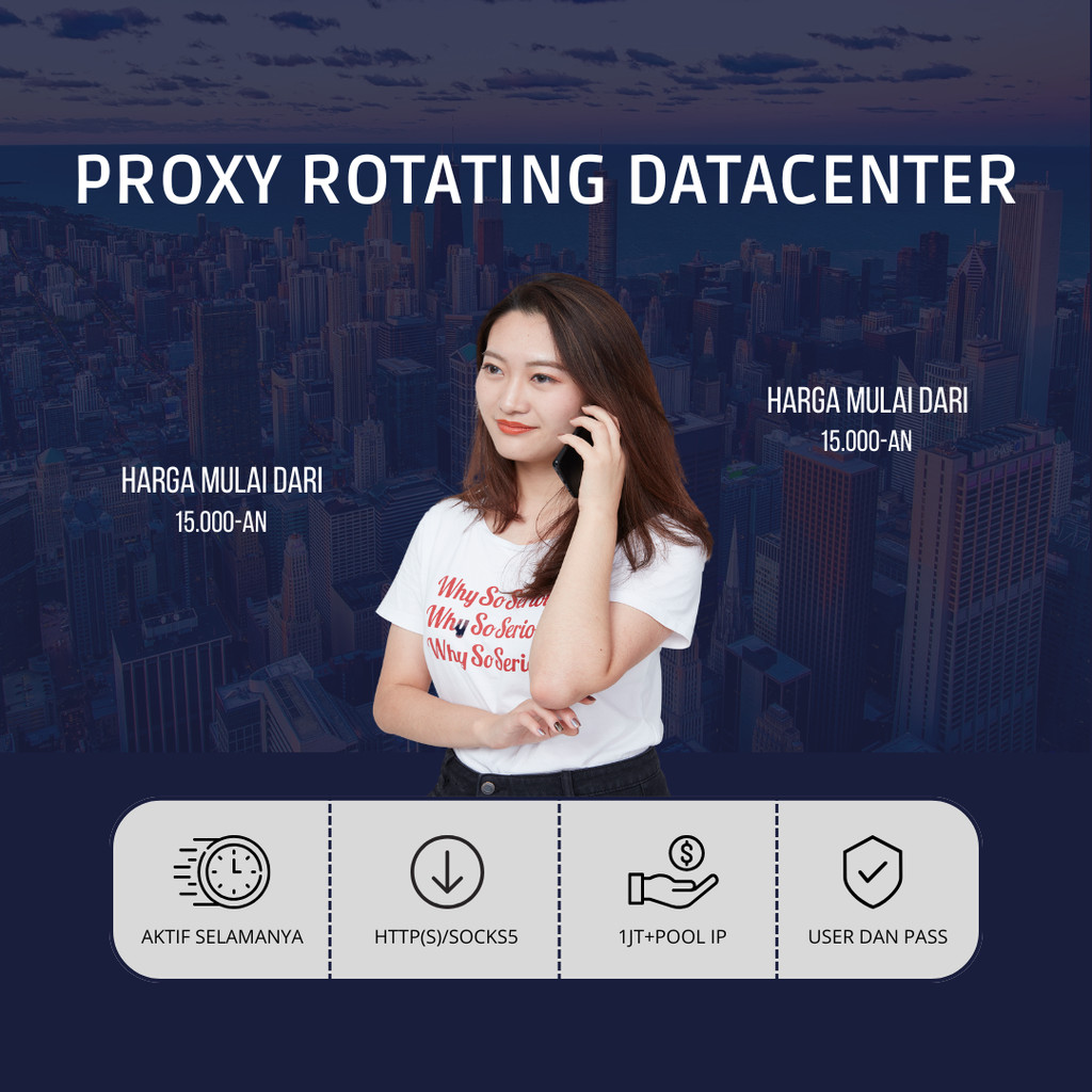 PROXY ROTATING DATACENTER HIGH SPEED HTTP(S)/SOCKS5 PROXY ROTASI IP