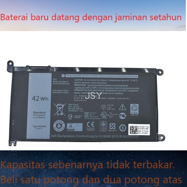 Baterai baru yang cocok untuk Dell 13 5378 5468 5368 5538 7579 P61F WDXOR notebook batteri