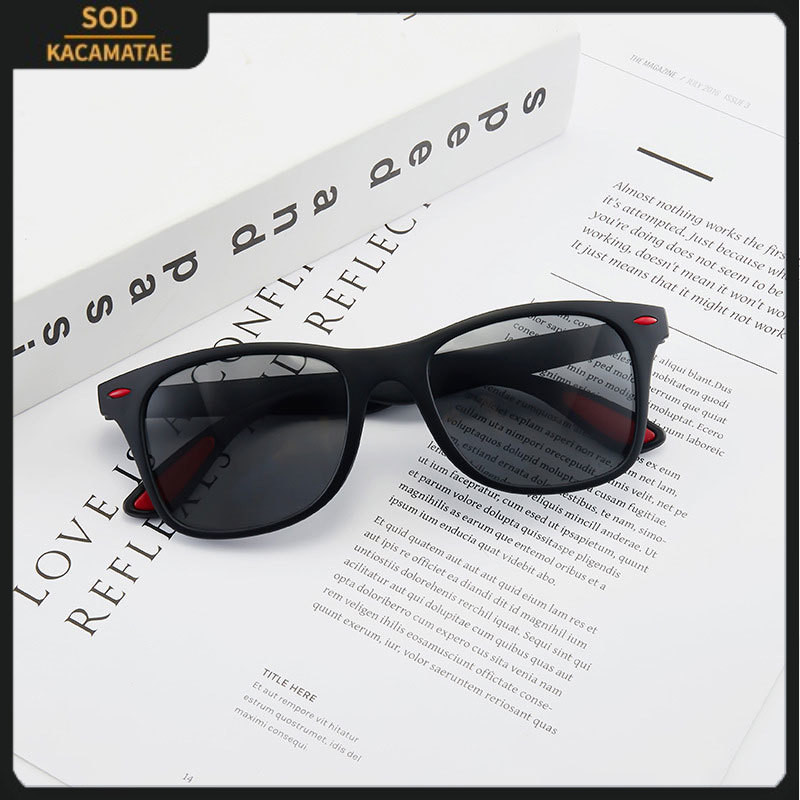 COD⚡Kacamata hitam modis dua titik baru pasang kacamata hitam tipis wajah besar wanita kacamata mera