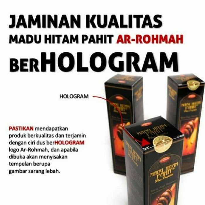 

madu hitam pahit plus propolis ar rohmah 470 gr