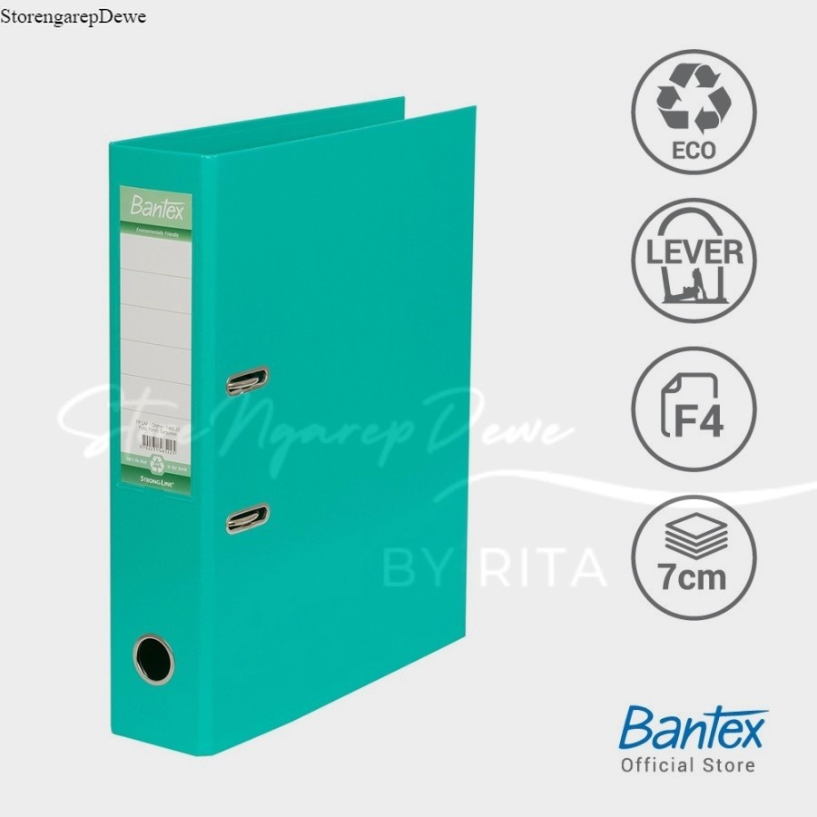 

Bantex Lever Arch File Ordner Plastic 7cm Folio Turquoise #1465 22 bahan tebal original real produk bantex indonesia