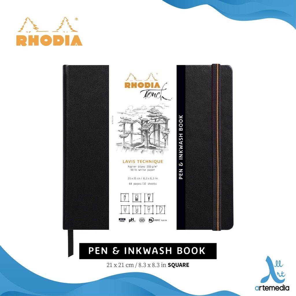 

Rhodia Touch Lavis Technique Pen Inkwash Sketchbook Buku Sketsa Gambar