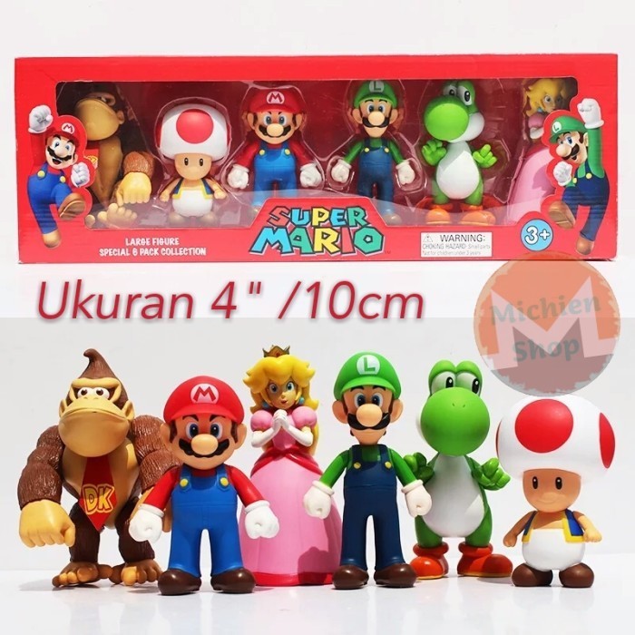 Action figure mario bros nintendo toys mainan