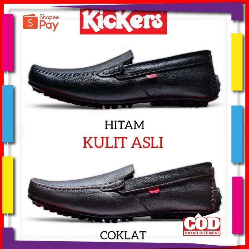 UKURAN SIZE 37 38 39 40 41 42 43 44 45 / SEPATU KERJA PRIA KICKERS KULIT ASLI / SEPATU PANTOFEL COWO
