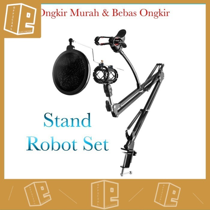 1 set stand robot microphone mic Live podcast live youtuber tiktok