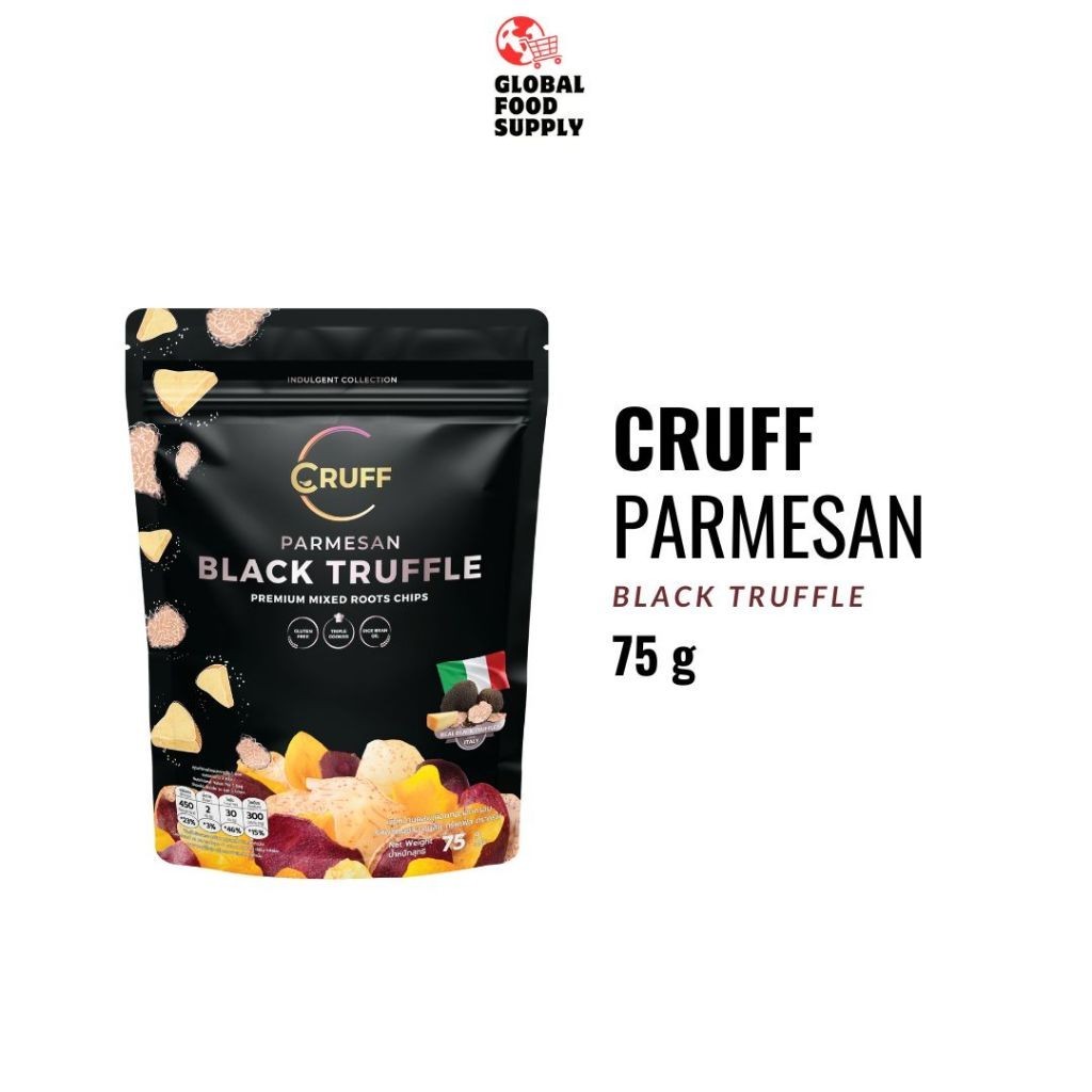 

Cruff Parmesan Black Truffle Mixed Roots Chips 75 gr