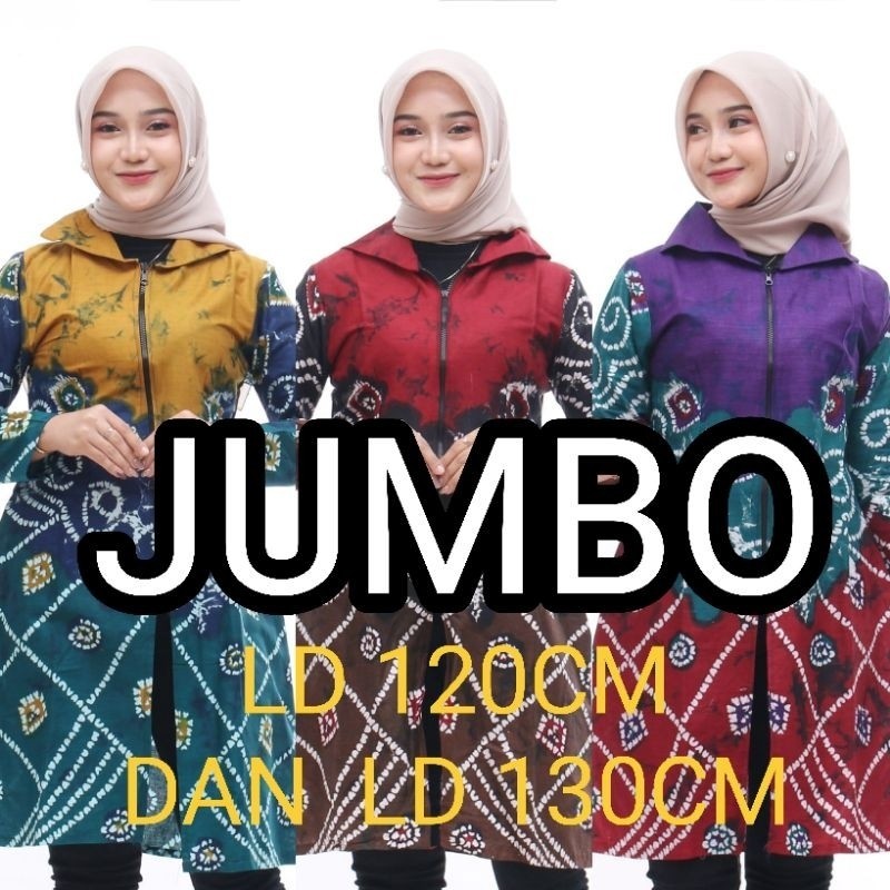 Tunik Batik Jumbo  Khas Kalimantan Sasirangan Atasan Wanita Best Seller Terlaris/ BATIK NASIONAL / B