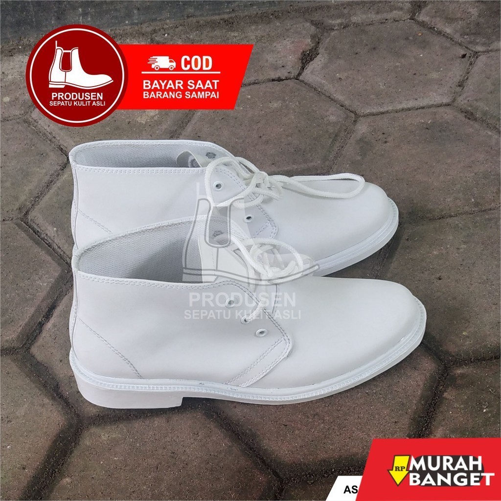 Sepatu pdh- SEPATU UPACARA PDH PUTIH PDU PUTIH PRIA TALI PASKIBRA UPACARA PELANTIKAN DOFF