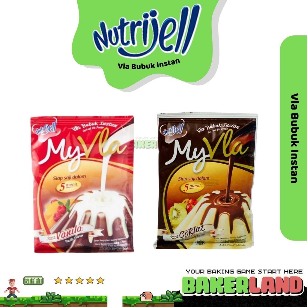 

MyVla Nutrijel Sachet 60gr / Vla Instan Nutrijel / Vla Cokelat / Vla Vanila