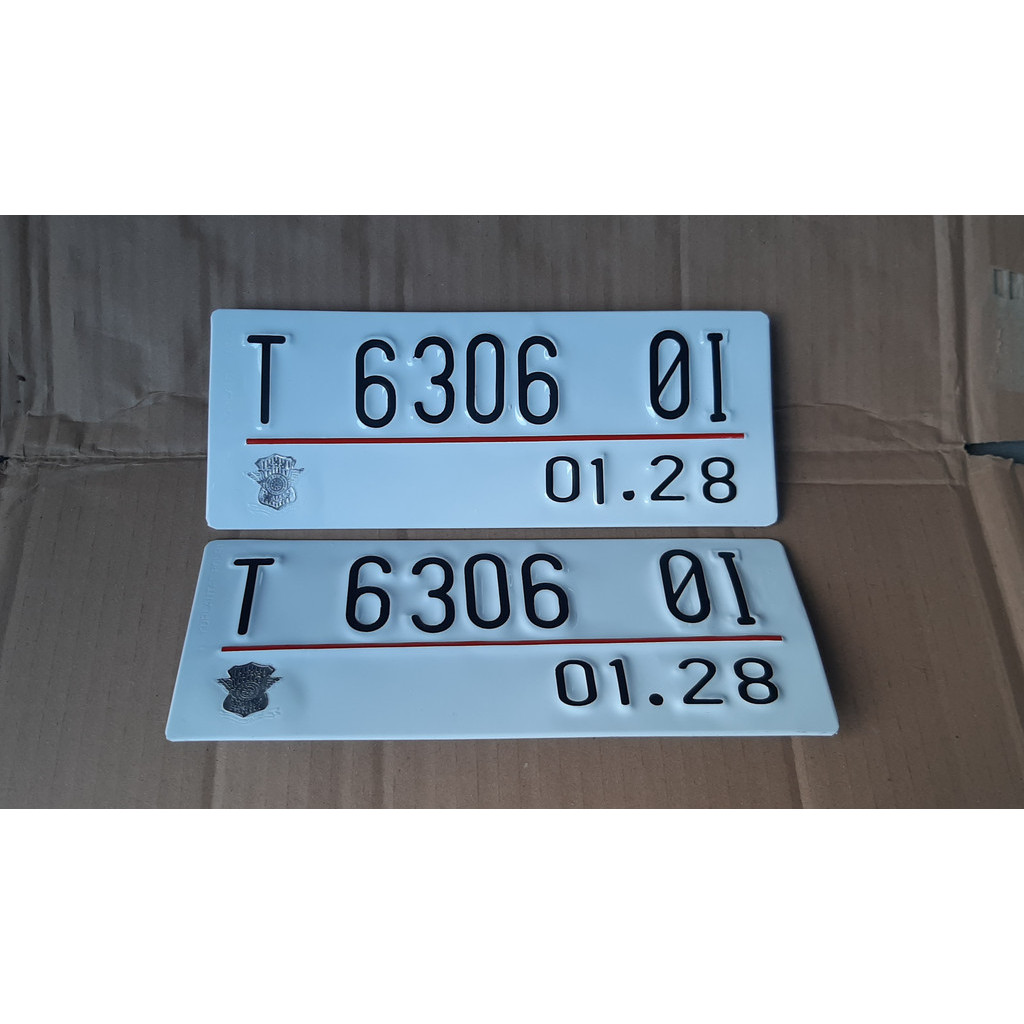 plat nomor motor logo korlantas polri termurah / plat nomor motor custom warna putih free list stike