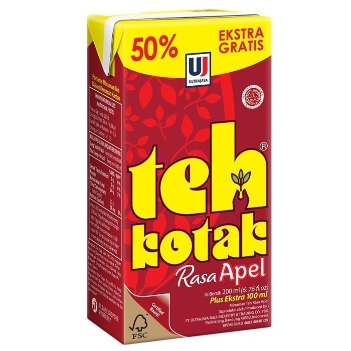 

TEH KOTAK ULTRA 300ml JASMINE BLACKCURRANT APEL LEMON LESS SUGAR LOW